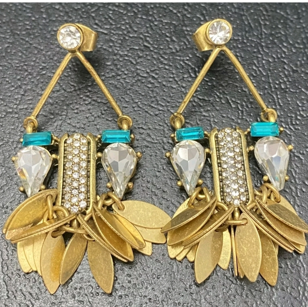 J Crew Chandelier Fringe Earrings